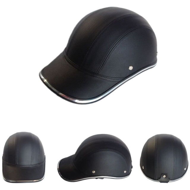 Casco de motocicleta medio casco de béisbol media cara con correa ajustable protección para la cabeza casco de seguridad a prueba de viento