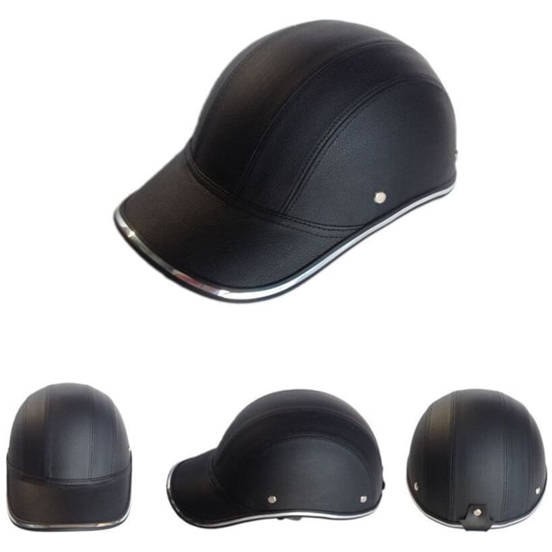 Casco de motocicleta medio casco de béisbol media cara con correa ajustable protección para la cabeza casco de seguridad a prueba de viento
