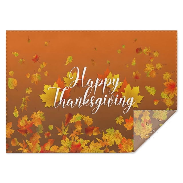 Thanksgiving Day Table Cover Wrinkle Resistant Washable Tablecolths Table Covers Happy Thanksgiving Fall Tablecloth for Fall Birthday Wedding Graduation Rectangle,60x84inch
