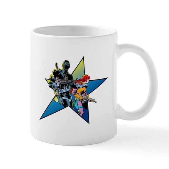 CafePress - G.I. Joe Snake Eyes And Scarlett - 11 oz Ceramic Mug - Novelty Coffee Tea Cup