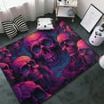 thumbnail image 3 of Shaggy Area Rug, Purple-Red Skull Rugs for Living Room Bedroom Non Slip Door Mat Indoor Carpet Machine Washable Nursery Home Decor Floor Mats for Entryway 60x39in, 3 of 5