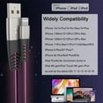 thumbnail image 3 of 6FT Led Light up Phone Charger CordUSB Fast Charging Cord Cables  Compatible for  iPhone 14 13 12 11 Pro Max XR XS X/8Plus/7Plus/6Plus/5s/iPad iPod Touch More, 3 of 7