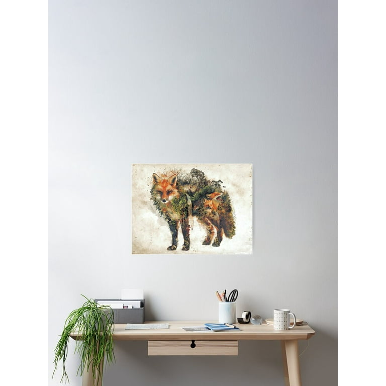 AatoeaX The Fox my original surreal nature art Poster Aesthetic