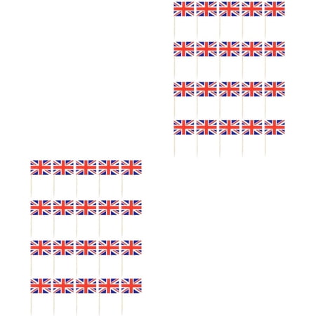 400 pcs United Kingdom mini flags on sticks cocktail stick union jack flag cocktail toothpicks fourth