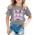 thumbnail image 1 of XDZJLR T-Shirts Filles Enfants Pâques Graphique Coupe Ample Décontractée Manches Courtes Col Rond pour Garçons Vêtements 3-4 Ans, 1 of 4