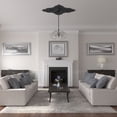 thumbnail image 5 of 67 1/4"W x 43 3/8"H x 4"ID x 2"P Melchor Diamond Ceiling Medallion (Fits Canopies up to 4"), Hand-Painted Steel Gray, 5 of 5
