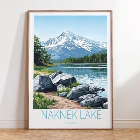 Naknek Lake Alaska Katmai National Park Print, Unframed Paper Print Size 8x12