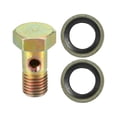 thumbnail image 1 of Unique Bargains 1 Set M8x1.0 Length 23mm Metric Thread Turbo Brake Line Fitting Adapter for Car W/ Washers Spacer, 1 of 7