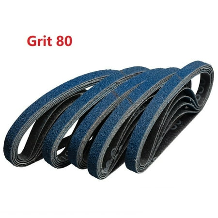 

Fule 25pcs 10x330mm Sanding Belts Blue Zirconia Abrasive Belts Grit 40/60/80/120
