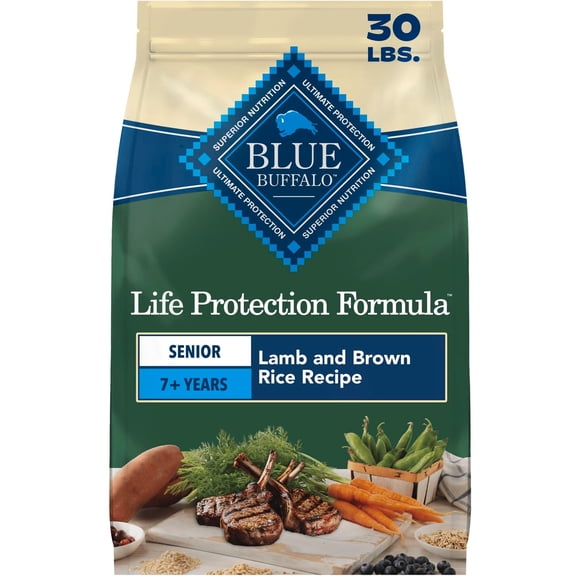 Blue Buffalo Life Protection Formula Senior 7 Lamb & Brown Rice Dry Dog Food 30 lbs.