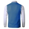 thumbnail image 2 of ameIAEA Men's Winter Sweater Vest V-Neck Sleeveless Knitted Pullover Color Block Waistcoat, 2 of 4