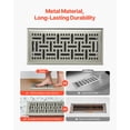 thumbnail image 2 of Vevor DBTFKT104INCF174NV0 4 x 10 in. Iron Floor Vents for HVAC Grilles, Nickel Plated - Pack of 2, 2 of 10