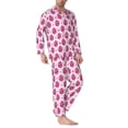 thumbnail image 2 of Fotbe Groovy Pink Disco Balls Pijama de Hombre con Estampado de Manga Larga, Conjunto de 2 Piezas, Ropa de Dormir Suave y Cómoda con Bolsillos-Large, 2 of 7
