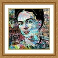thumbnail image 2 of Stephen Chambers 20x20 Gold Ornate Wood Framed With Double Matting Wall Art Titled - Frida Heavygraffiti, 2 of 6