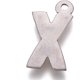 thumbnail image 2 of 5 colgantes con la letra X, de acero inoxidable 304. Colgantes con la letra X del alfabeto. Colgante decorativo de metal., 2 of 3