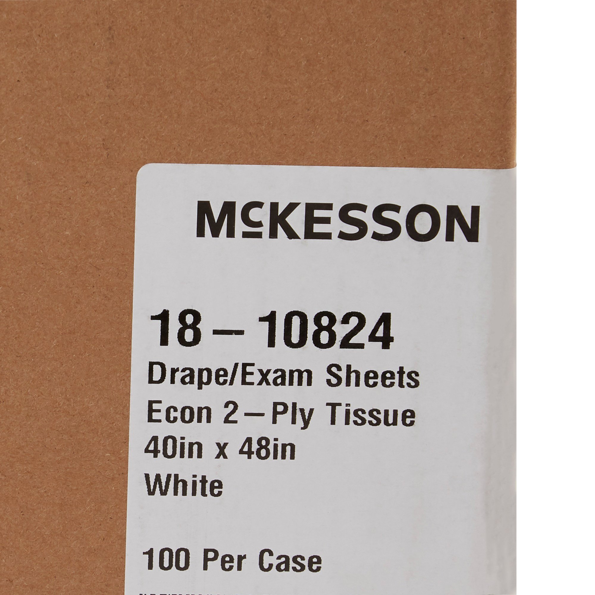 McKesson Exam Drape Sheets for Physical, Medical - Tissue, 40 in x 48 in, 100 Ct