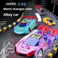 thumbnail image 4 of Alloy Car Model Toys for Kids 1:64 Temperature Sensitive Color Changing Mini Racing Car Inertia Pull Back Cars Boy Birthday Gift F, 4 of 6
