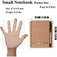 thumbnail image 6 of 2 Packs Spiral Notebook Steno Pads Lined Notepad with Pen in Holder, Sticky Notes, Page Marker Colored Index Tabs Flags, 4.73"x5.9" Kraft Paper Cover Small Pocket Notebooks (Black 2 Packs), 6 of 7