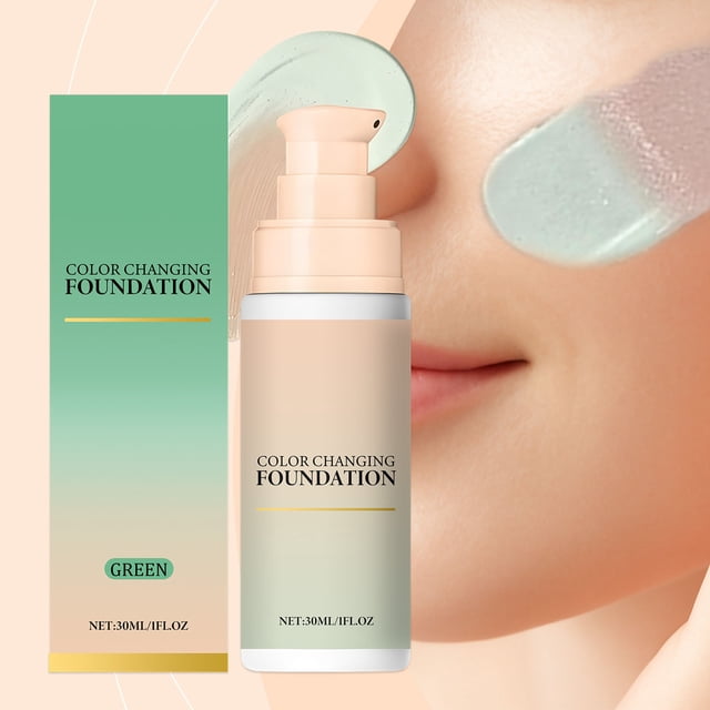 Pisexur Belleza Maquillaje Corrector en crema que cambia de temperatura, ligero, hidratante, iluminador, mate, transparente, para pieles grasas y secas, 30 mlpara mujeres y hombres