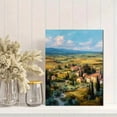 thumbnail image 2 of Tuscan Village Landscape Oil Painting Canvas Print, Suitable for Living Room Bedroom Dining Room Home Office Entryway, 2 of 8
