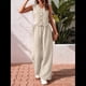 thumbnail image 4 of Conjuntos de 2 Piezas para Mujer: Chaleco de , Conjuntos Casuales Elegantes, Pantalones de Pierna , Trajes. Crema L, 4 of 7