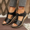 thumbnail image 6 of ShiShine Wedge Sandals for Women Dressy: Comfortable Walking Summer Low Platform Ankle Strap Open Toe Casual Dressy Sandal, 6 of 9