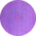 thumbnail image 1 of Ahgly Company Indoor Round Oriental Purple Industrial Area Rugs, 4' Round, 1 of 4