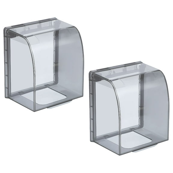 STOBOK 2Pcs Protective Outlet Cover Adhesive Socket Box for Indoor and Bathroom Use