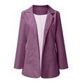 thumbnail image 3 of Women Workoffice Suit Pockets Professional Overcoat V Neck Cardigan Single Breasted Fashion Jacket Button Down Fitted Outwear Solid Color Blazer, 3 of 5