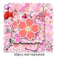 thumbnail image 5 of Pegatinas de flores de cerezo, 50 pegatinas estéticas para ordenador portátil, pegatinas impermeables de Sakura, paquete de pegatinas para tazas de coche para álbum de recortes de computador, 5 of 5