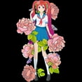 thumbnail image 2 of Junior's Lost Gods Floral Anime Girl Graphic Oversized T-Shirt, 2 of 2