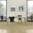 thumbnail image 2 of Modern Contemporary Urban Design Dining Kitchen Room Side Chair, Set of Four, Wood, Black, 2 of 5