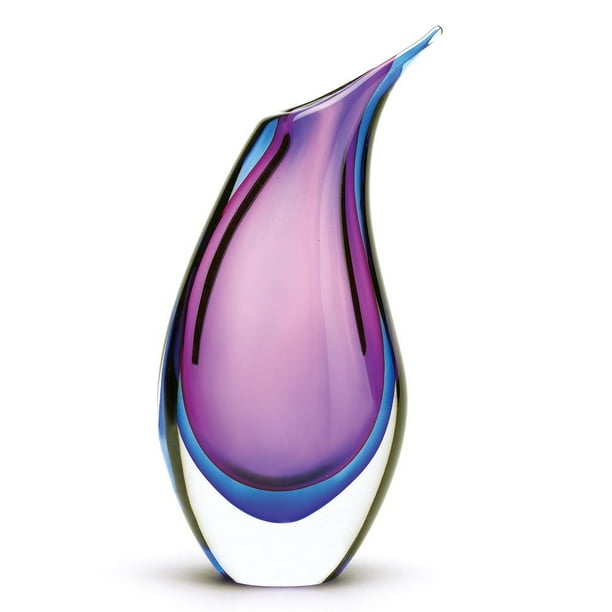 Violet and Indigo Art Glass Vase - Walmart.com