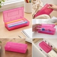 thumbnail image 5 of ufehgfjh Pencil Box Office Supplies Stationery Box Plastic Clear Transparent Case Large Capacity Organizer for Desk Accessories Storage for Plastic Case, 5 of 8