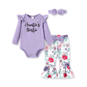 PatPat Baby Girl Outfit Set 3-Piece