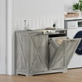 thumbnail image 7 of PUFFCAFE Tilt Out Kitchen Trash Can for 2 Cabinet,Odor Control & Negative Ion & Ozone Garbage Bin,Hidden Recycle Trash Cans for Kitchen,Gray, 7 of 7