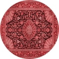 thumbnail image 1 of Ahgly Company Indoor Round Medallion Red Traditional Area Rugs, 5' Round, 1 of 4