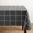 thumbnail image 3 of Elrene Windowpane Plaid Grid Printed Vinyl Indoor/Outdoor Tablecloth 60x84 Oval - Natural, 3 of 5