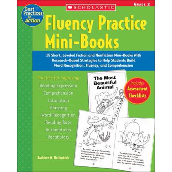 Pre-Owned Fluency Practice Mini-Books: Grade 2: 15 Short, Leveled Fiction and Nonfiction Mini-Books With Research-Based Strategies to Help Students Build Word ... (Paperback) 0439554179 9780439554176