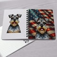 thumbnail image 4 of Patriotic Schnauzer Stained Glass Portrait American Flag Spiral Bound Journal Miniature Schnauzer Dog Lover 5x7in Spiral Notebook - 01010, 4 of 5