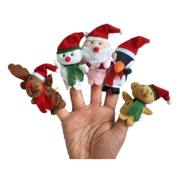 4 Assorted Winter Holiday Finger Puppets