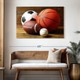thumbnail image 3 of Elephant Stock Balls For Sports Wall Art - Horizontal Canvas Wall Art - Living Room Wall Decor - Sports Canvas - Brown And Orange Decor - 48" x 32", 3 of 8