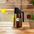 thumbnail image 2 of 16oz/470ml Light-Blocking Dark Oil Sprayer for Cooking, 2 in 1 Olive Oil Dispenser Bottle for Kitchen, Premium Dark Amber Glass Oil Bottle, Food-Grade Oil Mister for Air Fryer, BBQ (Black), 2 of 8