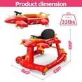 thumbnail image 4 of Tolead 4-in-1 Foldable Baby Walker, Activity Push Walker for 6-18 Months, 24" x 29" x 22", Orange, 4 of 8