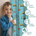 thumbnail image 3 of Blackout Kids Curtains,Excavator and Hard Hat Blue Pattern Children's Insulated Curtains Set Of 2,Bedroom Essentials,Toddler Room Decor 42"x54", 3 of 5