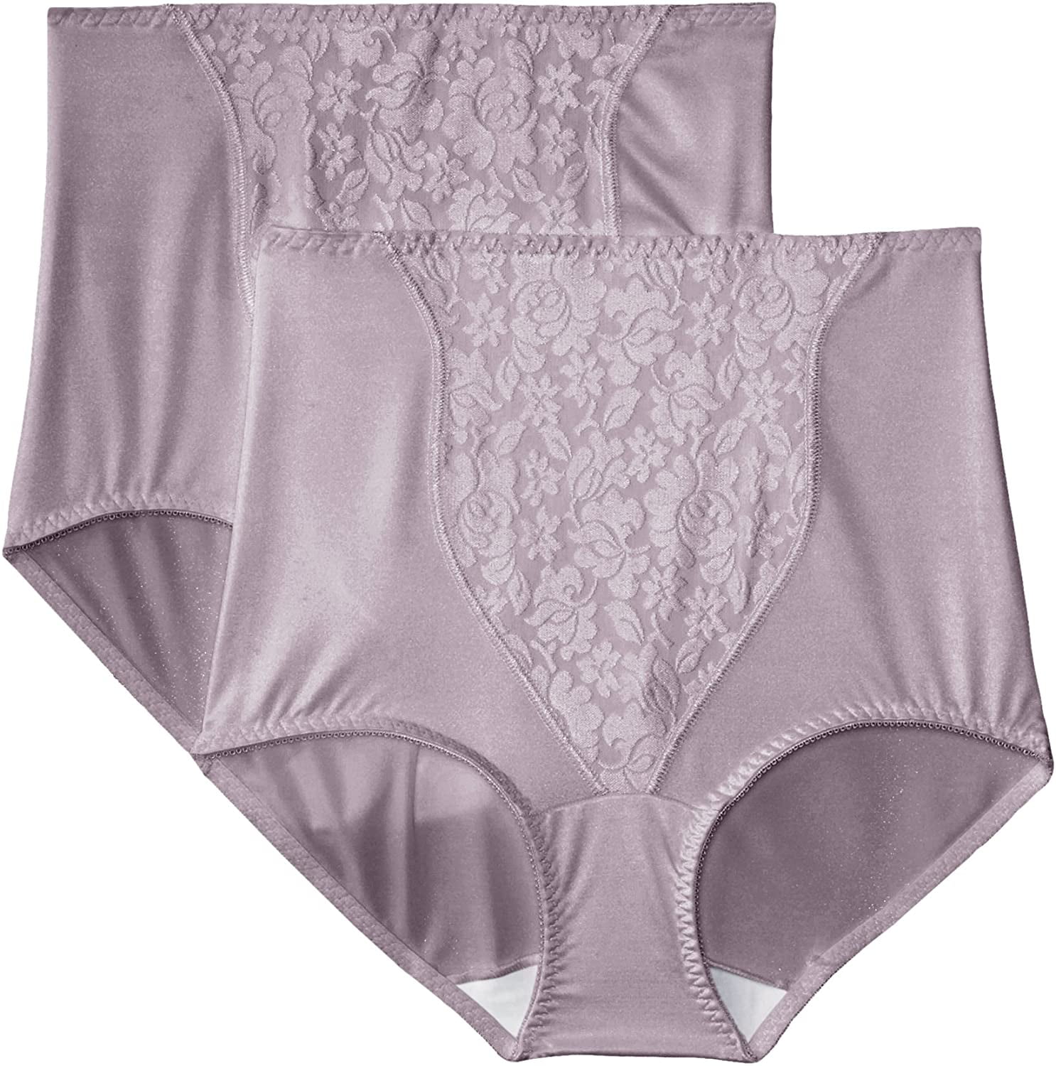 Bali Women’s Shapewear Double Support Light Control Brief with Lace Fajas 2-Pack DFX372
