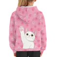 thumbnail image 4 of DISNIMO Pink Cat Hoodie Girls Paw Print Hoodies Paw Print Hoodie Kids Girls Preppy Sweatshirt Cute Teen Girl Pullover Hoodie Long Sleeve Boys Fall Hoodie Casual Streetwear Hoodie Kids Clothes 11-13, 4 of 7