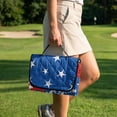 thumbnail image 4 of Whosucclay Distressed American Flag Foldable Golf Cart Seat Covers, 51.18 x 30.3 inches Non-Slip 4 Pockets Golf Cart Seat Towel with All-Weather Protection, 4 of 9
