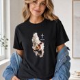 thumbnail image 3 of Jollimate Reaching Hand of Jesus T-Shirt, Jesus Is King Christian Graphic Tee, Religious Faith Shirt for Women, 3 of 6