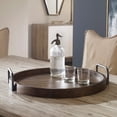 thumbnail image 3 of Uttermost Reine Coastal MDF Wood and Metal Serving Tray in Brown/Gray, 3 of 5